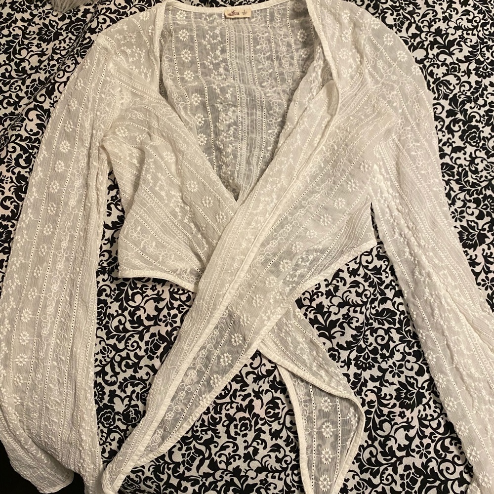 Small Hollister white lace camisole